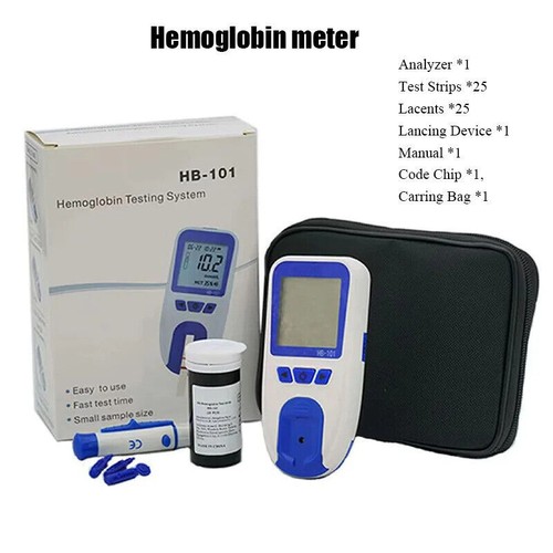 Analizador Monitor de anemia Medidor de hemoglobina sanguínea Prueba HB y HCT con tiras de 25 piezas - Imagen 10 de 12