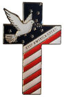 Usa Flag Christian Lapel Pin Keep America Great Cross With Dove