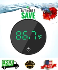 Aquarium Thermometer Rechargeable Digital LED Display Fish Tank Thermometer