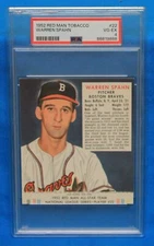 1952 RED MAN TOBACCO # 22 Warren Spahn PSA 4 VG-EX # 88819888  BOSTON BRAVES !!!