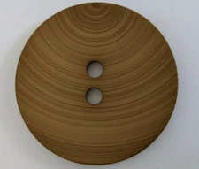  Large Round Tan Swirl Button - 54 mm / 2 1/4  inch 