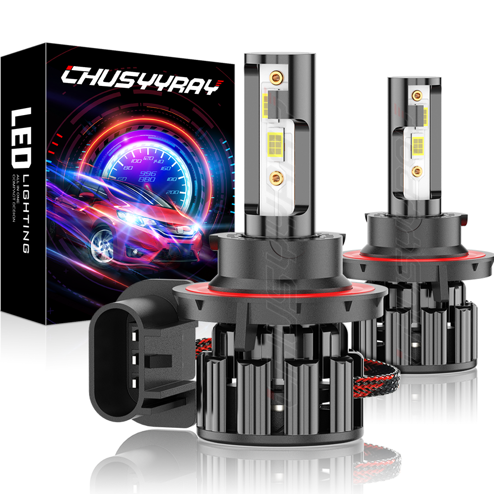 Bright 6000K H13 LED Headlight Lamp Bulbs Kit Hi/Lo for Jeep Wrangler JK 07-19