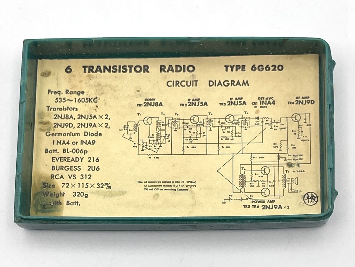 EL DORADO Yaou Electric CO 6 Transistor Radio Type 6G620 EL DORADO Yaou Electric CO 6 Transistor Radio Type 6G620