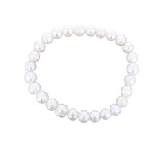 Small Pearl Stretch Bracelet, Genuine Cultured Freshwater Pearls, Bracelet, 7.5"