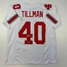 Facsimile Autographed Pat Tillman Arizona White Reprint Jersey Size Men's XL