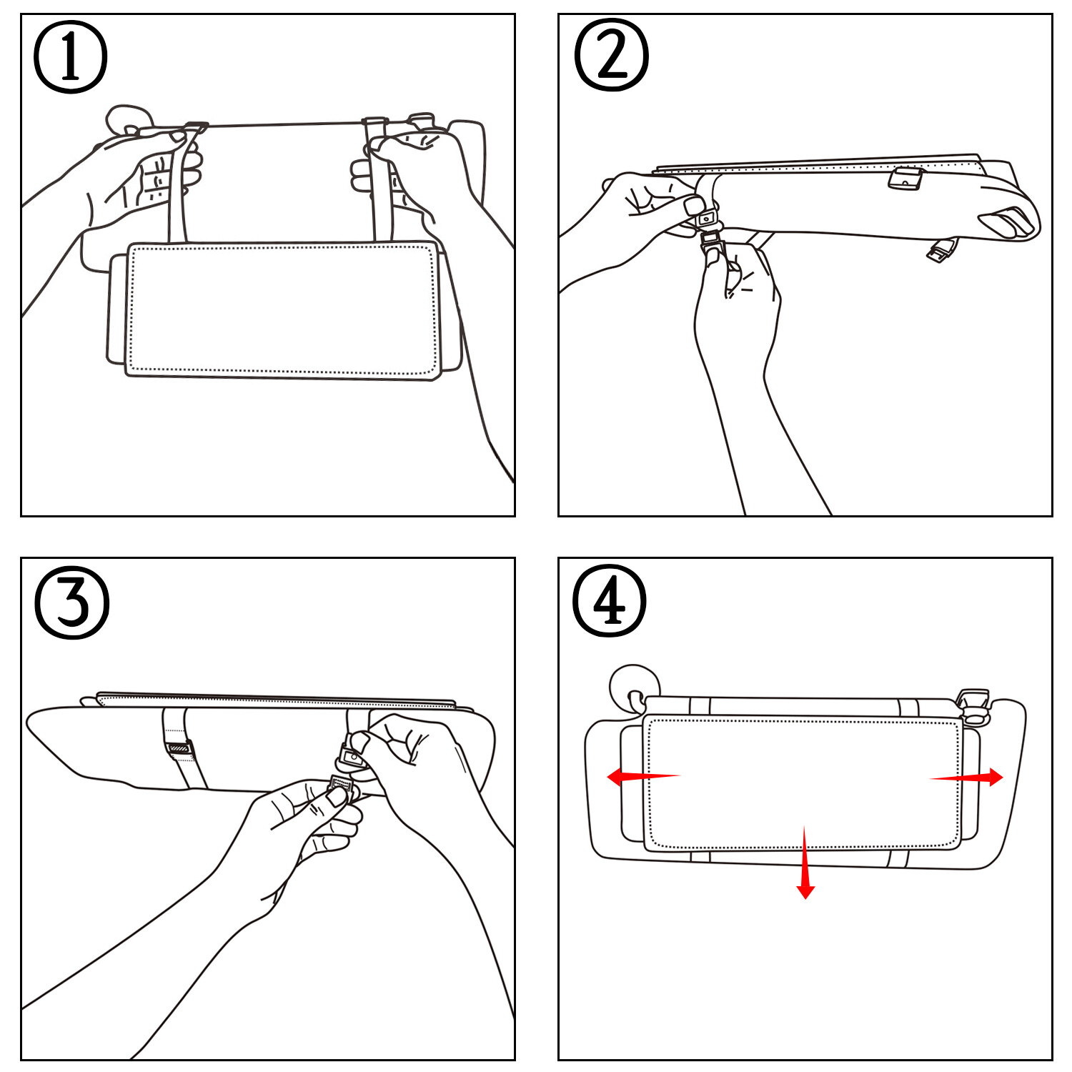 Leather Sun Visor Extender WANPOOL Car Visor Antiglare Sun Shade for