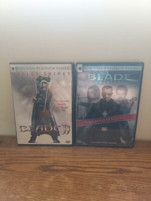 Lot Of 2 Dvds Blade 2 / Blade Trinity Pre-Owned Tested Working Good Condition 
