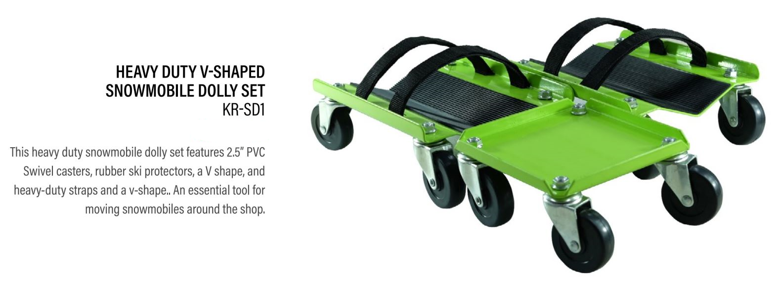 New Heavy Duty Snowmobile Dolly Set, Krankem V shaped Sled Dollys