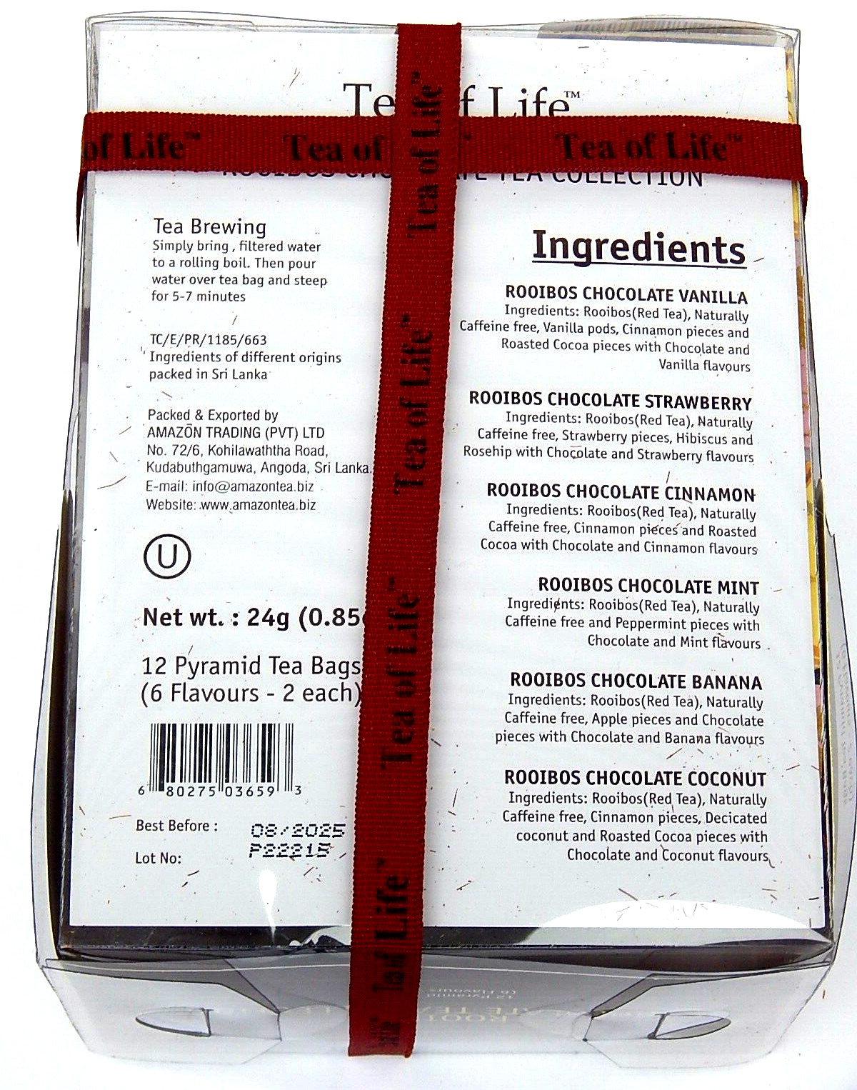 ENGLISH TEA SHOP ROOIBOS CHOCOLATE TEA COLLECTION 6 FLAVOURS TEA BAGS EXP. 08/25