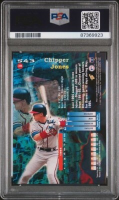 CHIPPER JONES 1995 STADIUM CLUB #543 PSA 9 MINT HOF | eBay