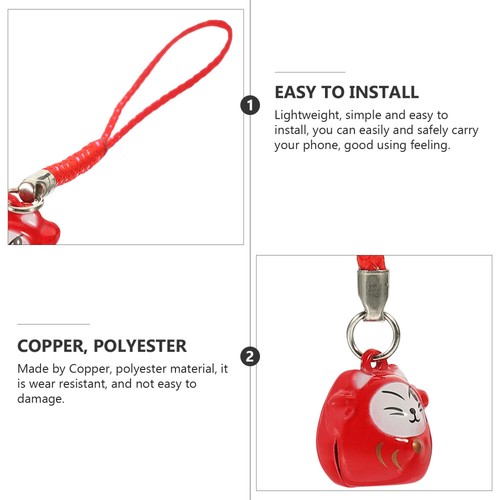 5 Pcs Kupferglockendekoration Kreativer Taschenanhänger Süße Handyanhänger - Zdjęcie 9 z 12