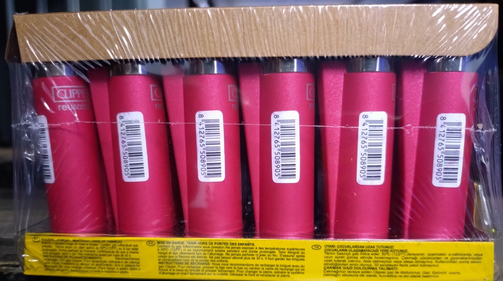 Clipper Lighters LARGE flint box of 48 METALLIC GRADIENT-UK OFFER