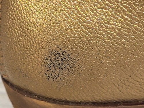 Lucky Brand Belvva Ankle Boots Womens 8M Gold Leather Rear Zip Pre-owned - Picture 6 of 10