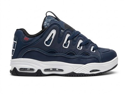 Osiris D3 2001 Men s Skate Shoes Navy Paisley US 10 Chunky Y2K New w box 