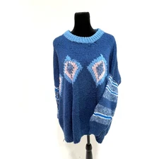 Vintage blue evil eye crewneck sweater