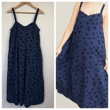 Hatch Maternity Eyelet Astrid Dress Blue Sundress Summer Cotton Size 1 Small