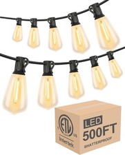 String Lights LED 48 to 500 Ft Outdoor String Lights Shatterproof Waterproof