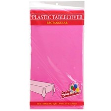 Table cover Plastic Hot Pink Rectangular 54'' X 108'' 1 Pack