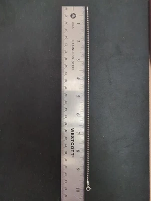 Vintage 925 Sterlingsilber Kiesel Perlen Link 10" Fußkettchen Armband Milor Italien - Bild 1 von 3