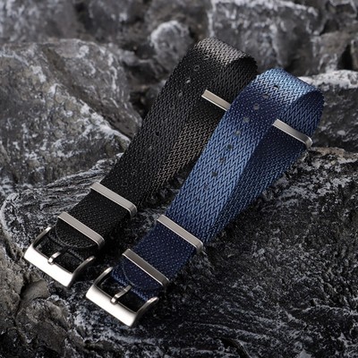 One Piece Nylon Watch Band Strap High Quality Canvas Sports Wristband 18/20/22mm