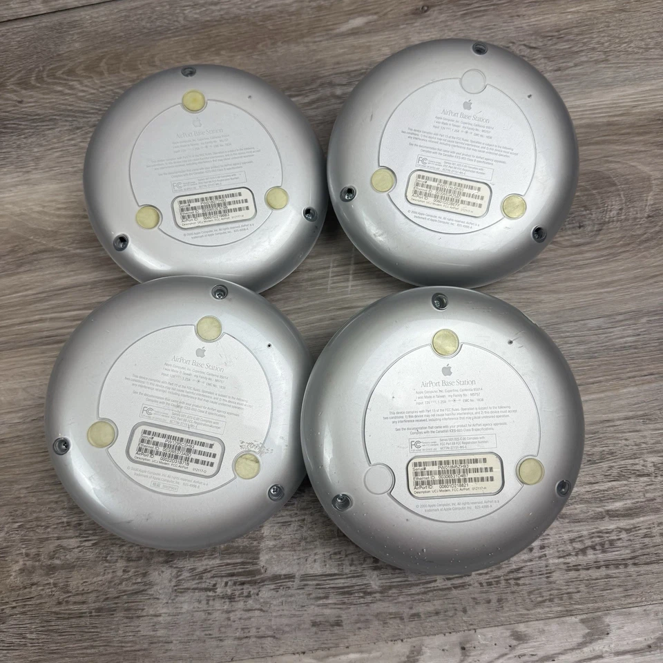 Lot of 4 Apple AirPort Base Station Wireless Router Model M5757 Silver UNTESTED - Image 4 of 4