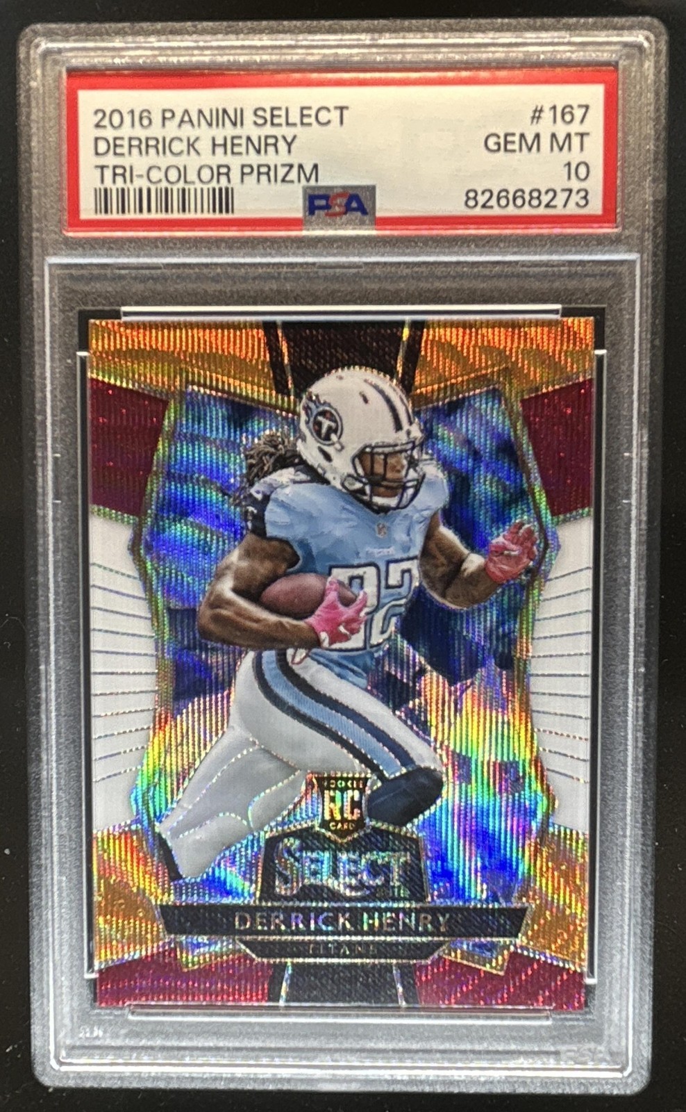 Derrick Henry Panini Select #167 Tri-Color Prizm