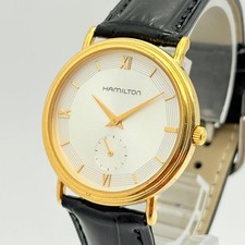 Hamilton Registered Edition Wristwatch Mens Dress Steel Silver Dial Roman