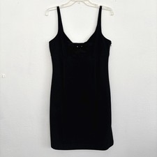 Susana Monaco Womens Babydoll Dress Size 8 Little Black Bodycon Wool Cashmere