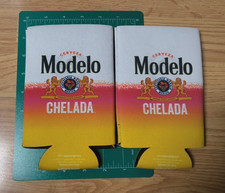 Set of 2, Modelo CHELADA Cerveza Koozie Can Insulator Sleeve Mexican Beer Holder