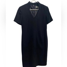 Shomi Petites Miller Shor Little Black Dress Lined Zip Back Size 4 Cap Sleeve