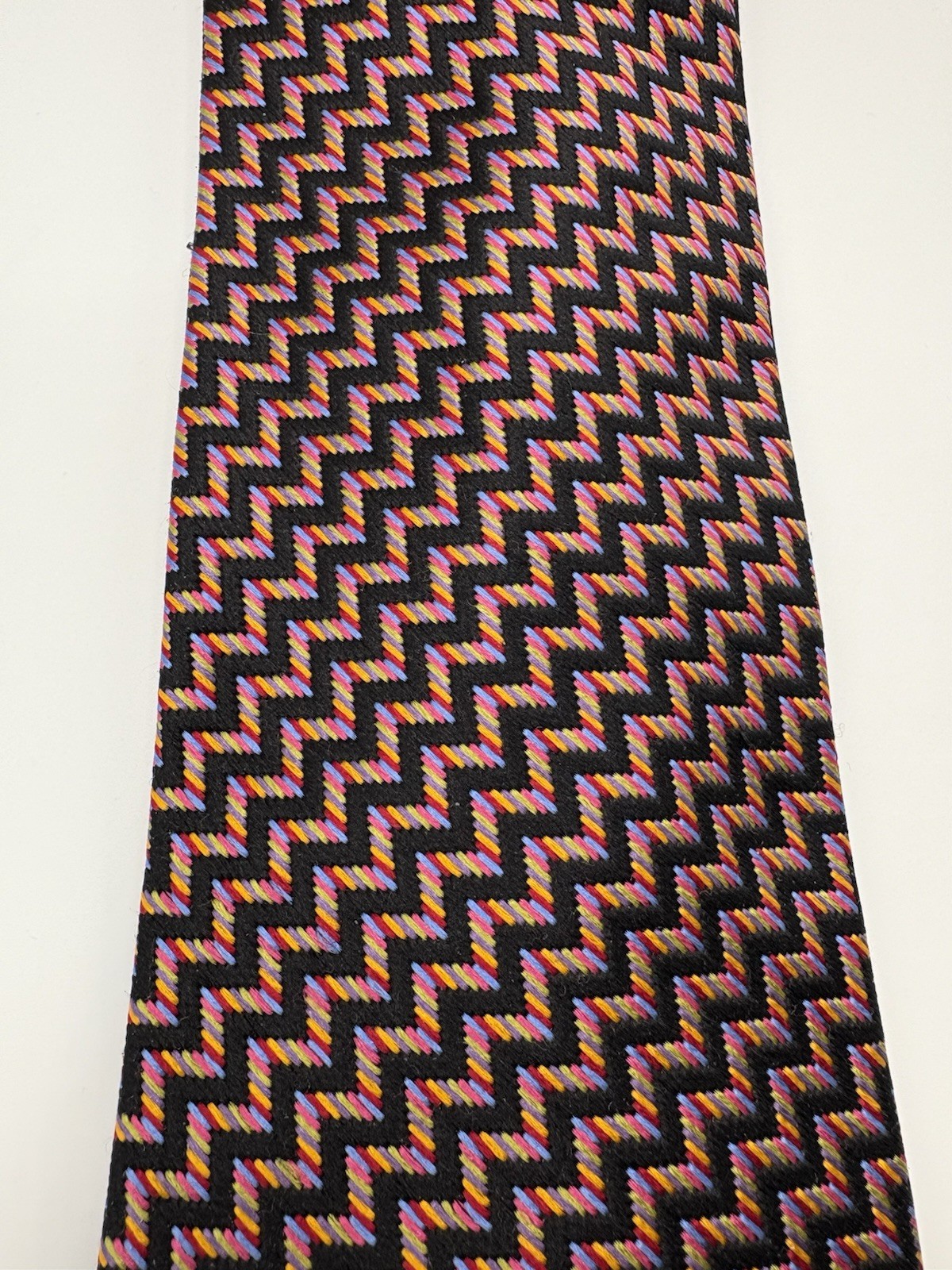 Vintage Robert Talbott Chevron Zigzag Multicolor … - image 3