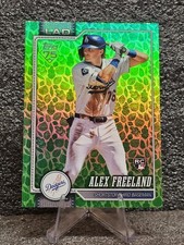 2025 Topps Series 1 Alex Freeland #74 Rc Holiday Green Flowers Foil