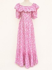 LoveShackFancy Tara Dress Pink Berry Fields Floral Maxi Dress NWT Size 2