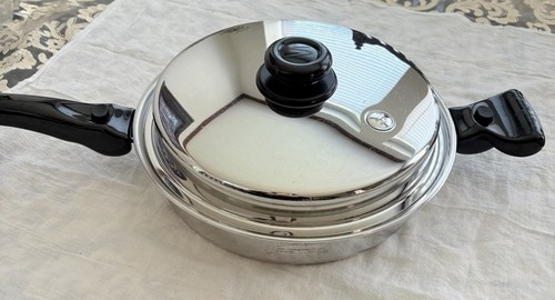 Salad Master 316Ti Titanio Acciaio Inox Padella 11” con Coperchio e 2 Manici - Foto 6 di 17