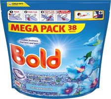 Bold PODS Washing Liquid Laundry Detergent Capsules 38 Washes, Spring Awakening