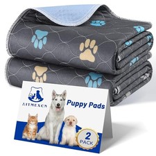 Washable Puppy Dog Pee Pad, 2PCS 100 Waterproof Whelping Training Mat for