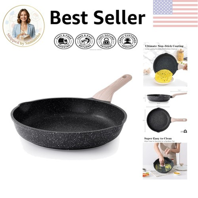#ad 12.5 Inch Nonstick Granite Frying Pan PFOA Free Induction Compatible Skillet $40.99