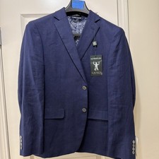 Lauren Ralph Lauren 100 Linen Peer Navy Sport Coat Blazer Sz. 39Short - NEW