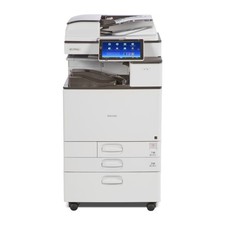 Ricoh Aficio MP C2004EX Farbkopierer auf Unterschrank + ADF D779 mit gebrauch...