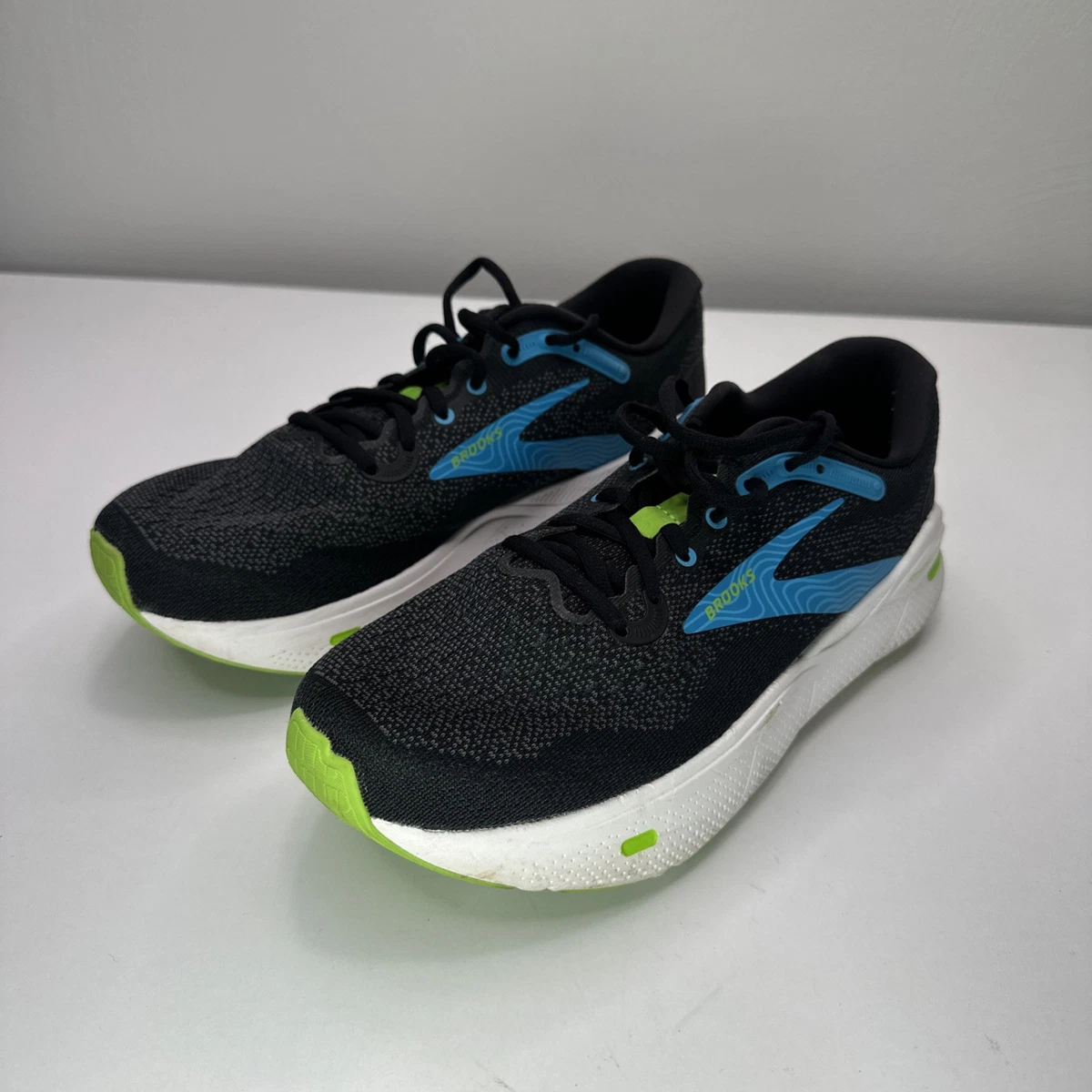 Brooks Ghost 14 Men\'s Running Shoes Black Blue Athletic‎ Sneakers Size 12D 20669395 main image 3