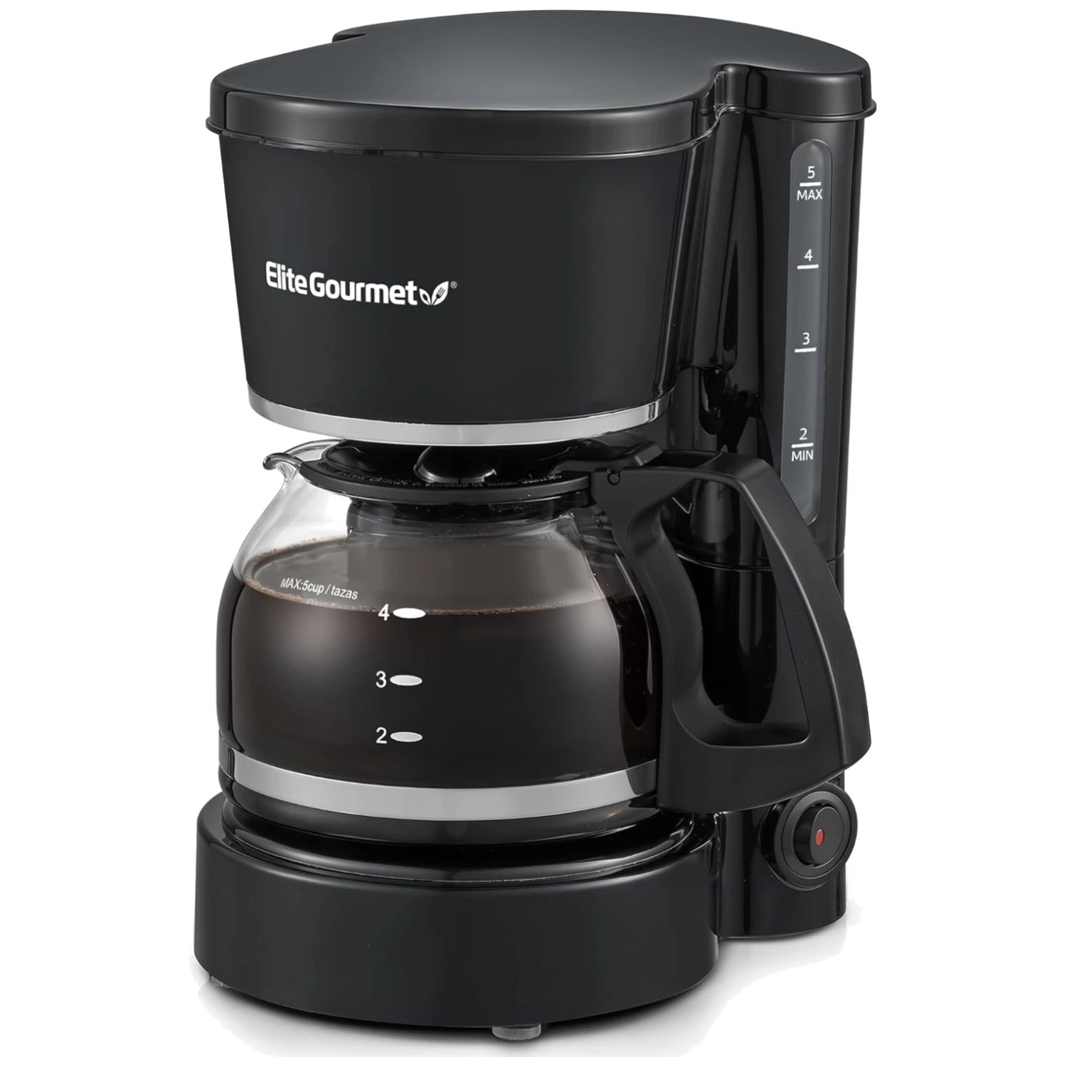 Programmable 5-Cup Automatic Coffee Maker, Matte Black