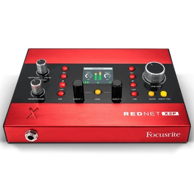 Focusrite RedNet X2P 2x2 Ethernet Audio Digital Interface with Mic Preamps Used