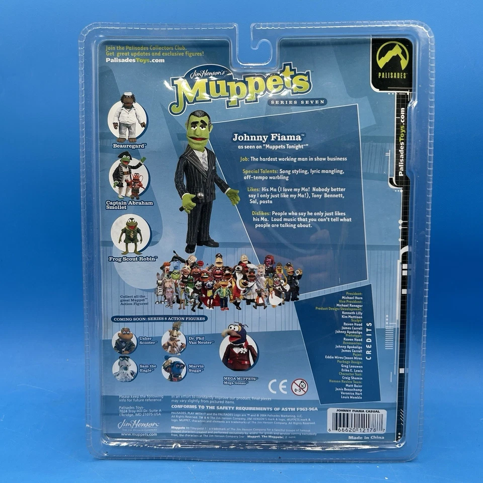 Jim Henson's Muppet Palisades Johnny Fiama Variante Púrpura Nuevo en Caja The Muppet Show Foto 2 de 2