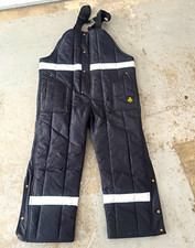 RefrigiWear Iron-Tuff 0386R Insulated Reflective Work Bib Overalls Black