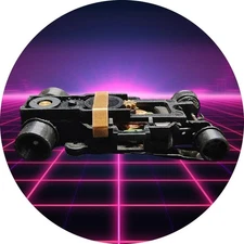 Black HO Slot Car 4 Gear Rims(Set Of 4)