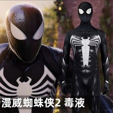 Black Spiderman Venom Cosplay Jumpsuit Spider-man Cos Costume Bodysuit Halloween