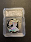 2025 ICG Genuine U.S. Silver Eagle Ruthenium Hologram 1 of 500