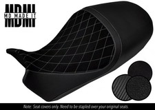 FITS DUCATI DIAVEL 11-18 CUSTOM SUEDE GRIP CARBON VINYL SEAT COVER DSG5 GREY ST
