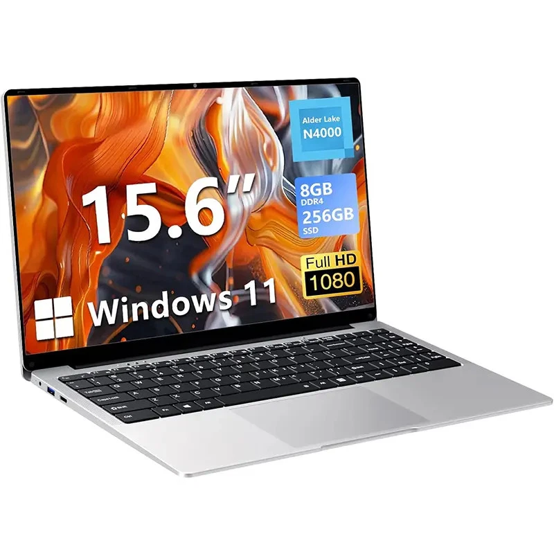 Ecobook 15,6" Laptop Notebook Intel Celeron N4000 8GB RAM 256GB SSD Win 11 Pro - Imagen 2 de 3