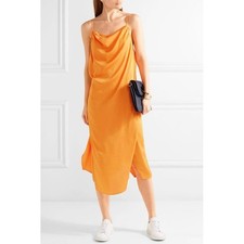 IRO Altara Midi Dress Sunflower Asymmetrical Strappy Size FR 34 US 2 Revolve